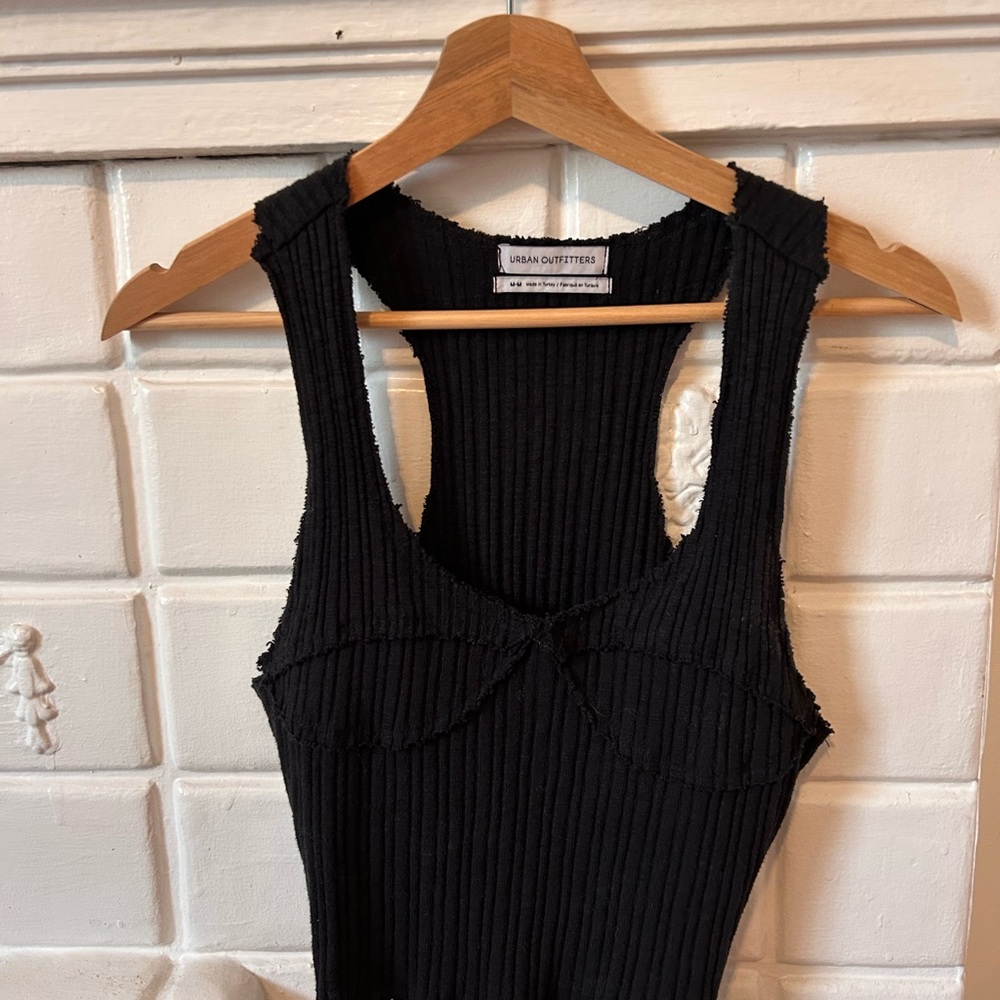 Urban Outfitters Black Ribbed Sleeveless Top